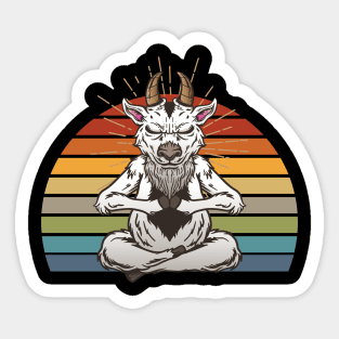 Namaste Yoga Meditation Goat Sticker